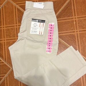 Nine West Women's Beige Pull-On Pants